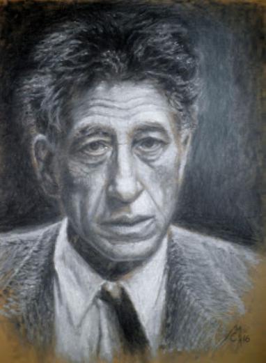 Giacometti,  Pastell auf Papier 42x60 cm