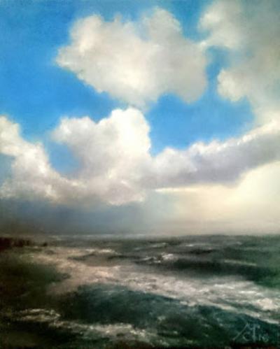Meer, Öl auf Leinwand 60x50 cm