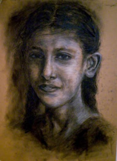 Frauenportrait, Pastell auf Papier 42x60 cm