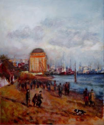 Övelgönne, Acryl auf Leinwand, 60x70cm